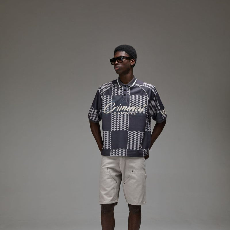 Criminal Damage CHECKERBOARD POLO SHIRT