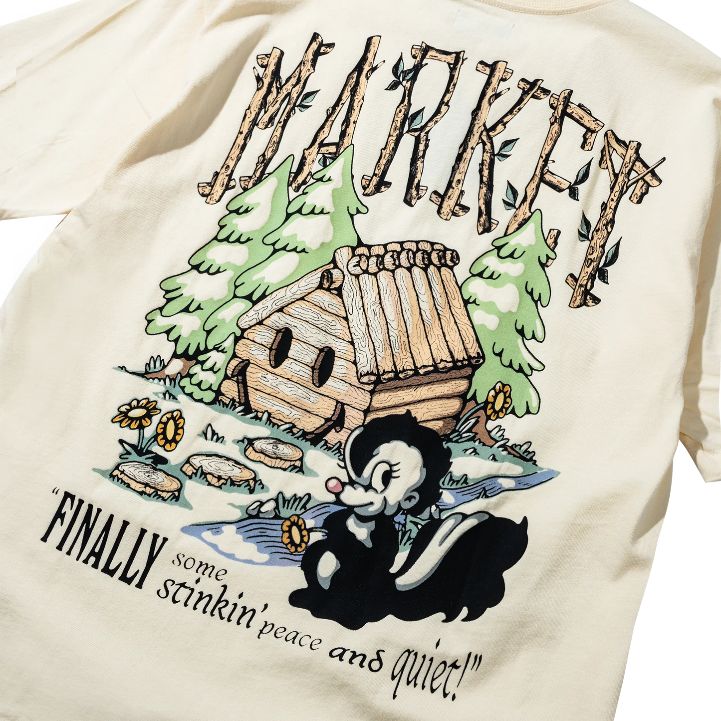 MARKET SMILEY QUIET CABIN T-SHIRT