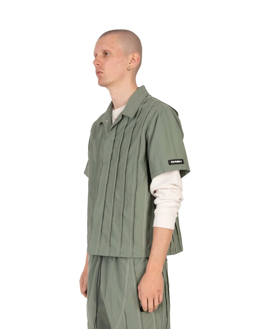 NASH PLEATED SUIT GREEN