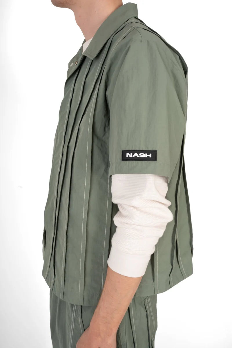 NASH PLEATED SUIT GREEN
