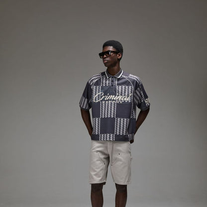 Criminal Damage CHECKERBOARD POLO SHIRT