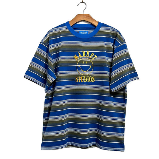 MARKET SMILEY LOCKUP STRIPED T-SHIRT