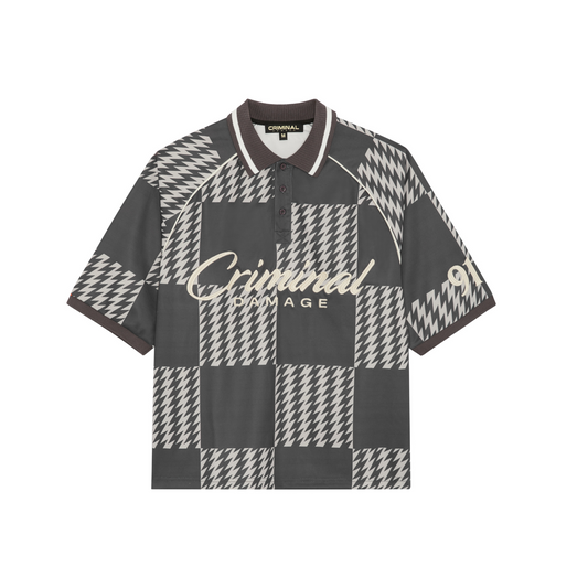 Criminal Damage CHECKERBOARD POLO SHIRT