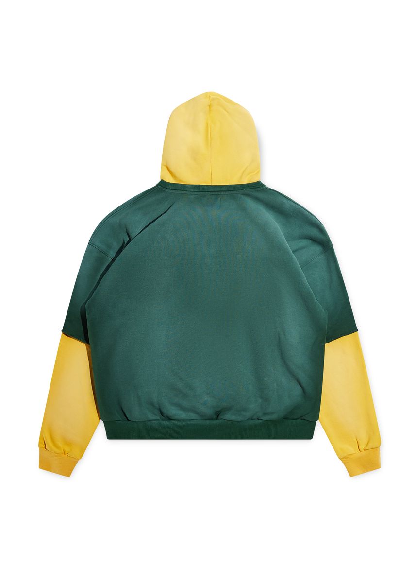 Double Layer Hoodie - Green/Yellow