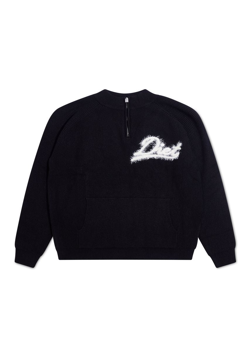 Knit Mohair Pullover - Black/White