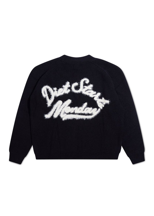 Knit Mohair Pullover - Black/White