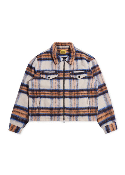 Mohair Zip Flannel - Cream/Yellow